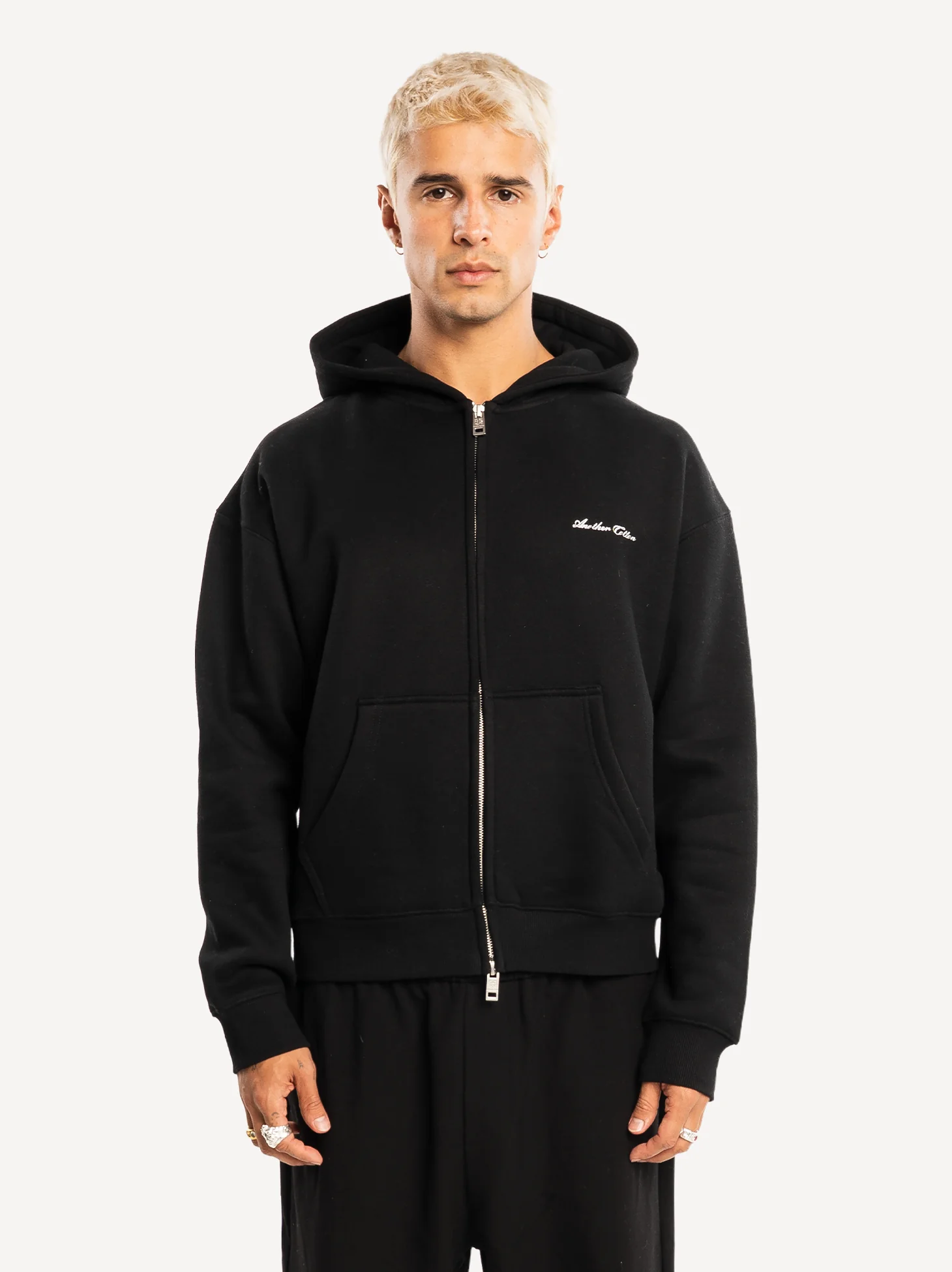 Basic Boxy Fit 380gsm Zip Hoodie - Image 8