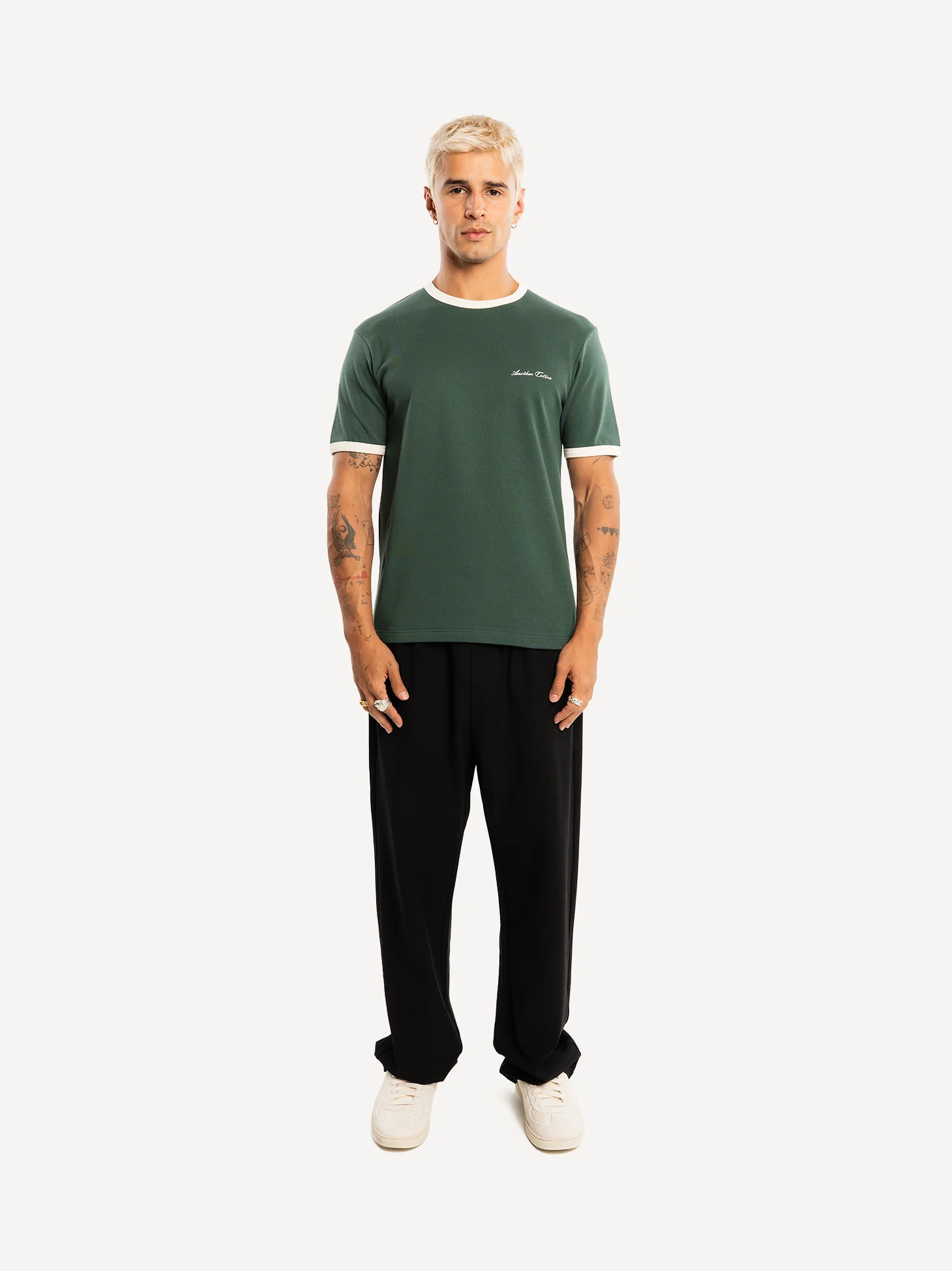 Basic Slim Fit 210gsm Ringer T-Shirt - Image 18