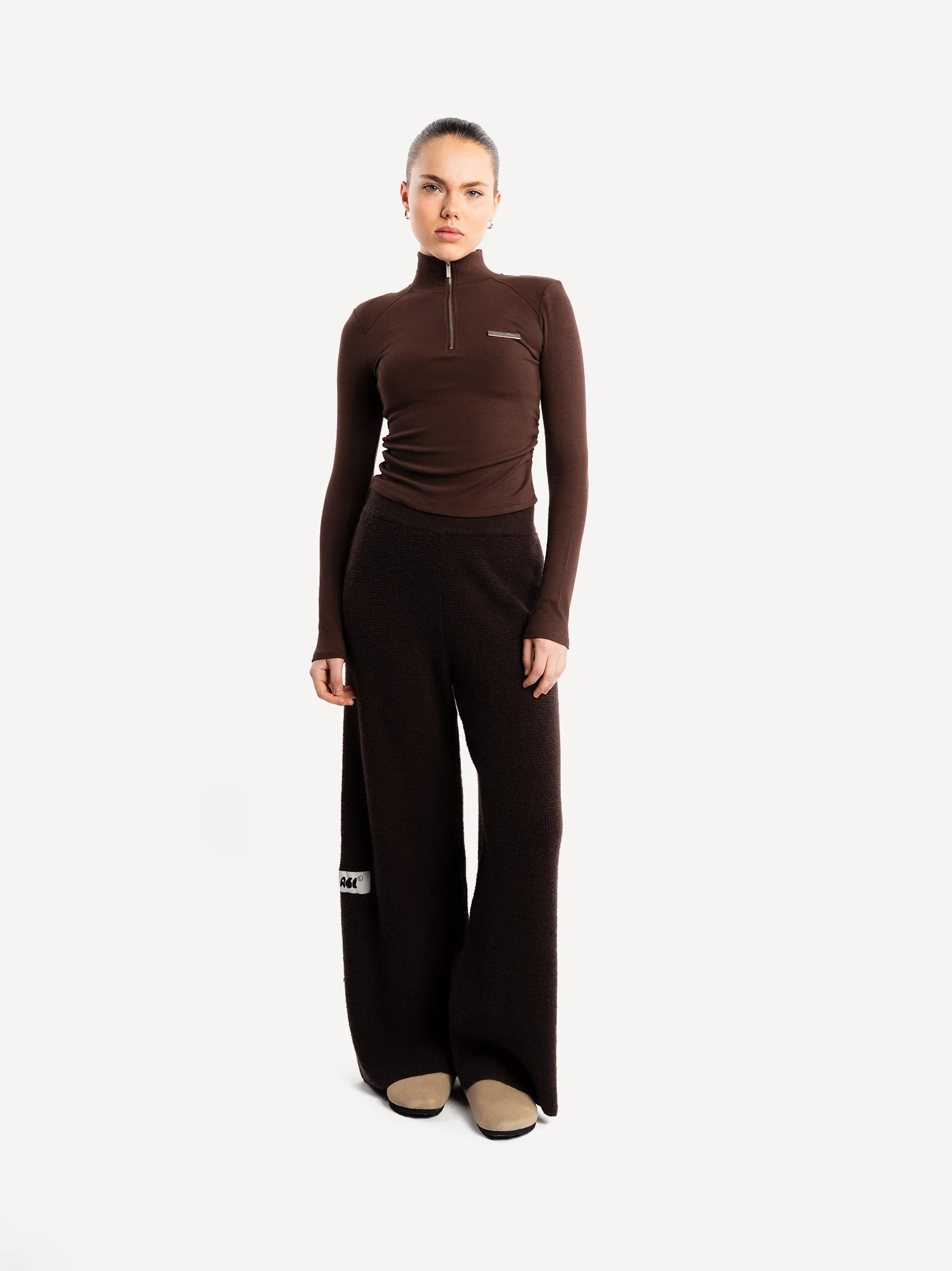 Another Cropped Rib Half Zip Longsleeve - Image 4