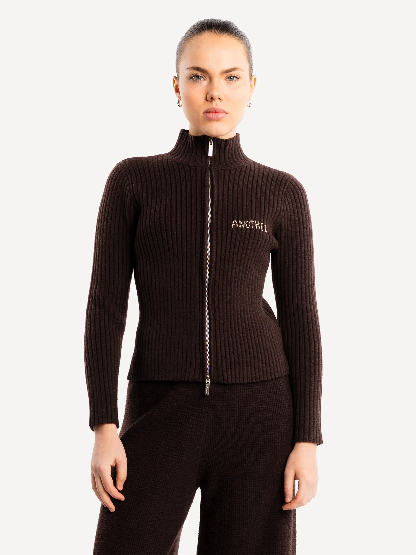 Another Cropped Rib Zip Women - Image 3
