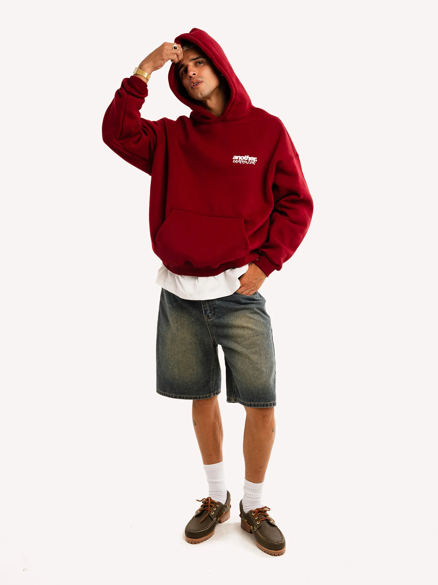 Bordeaux Nights Oversized Hoodie - Image 3