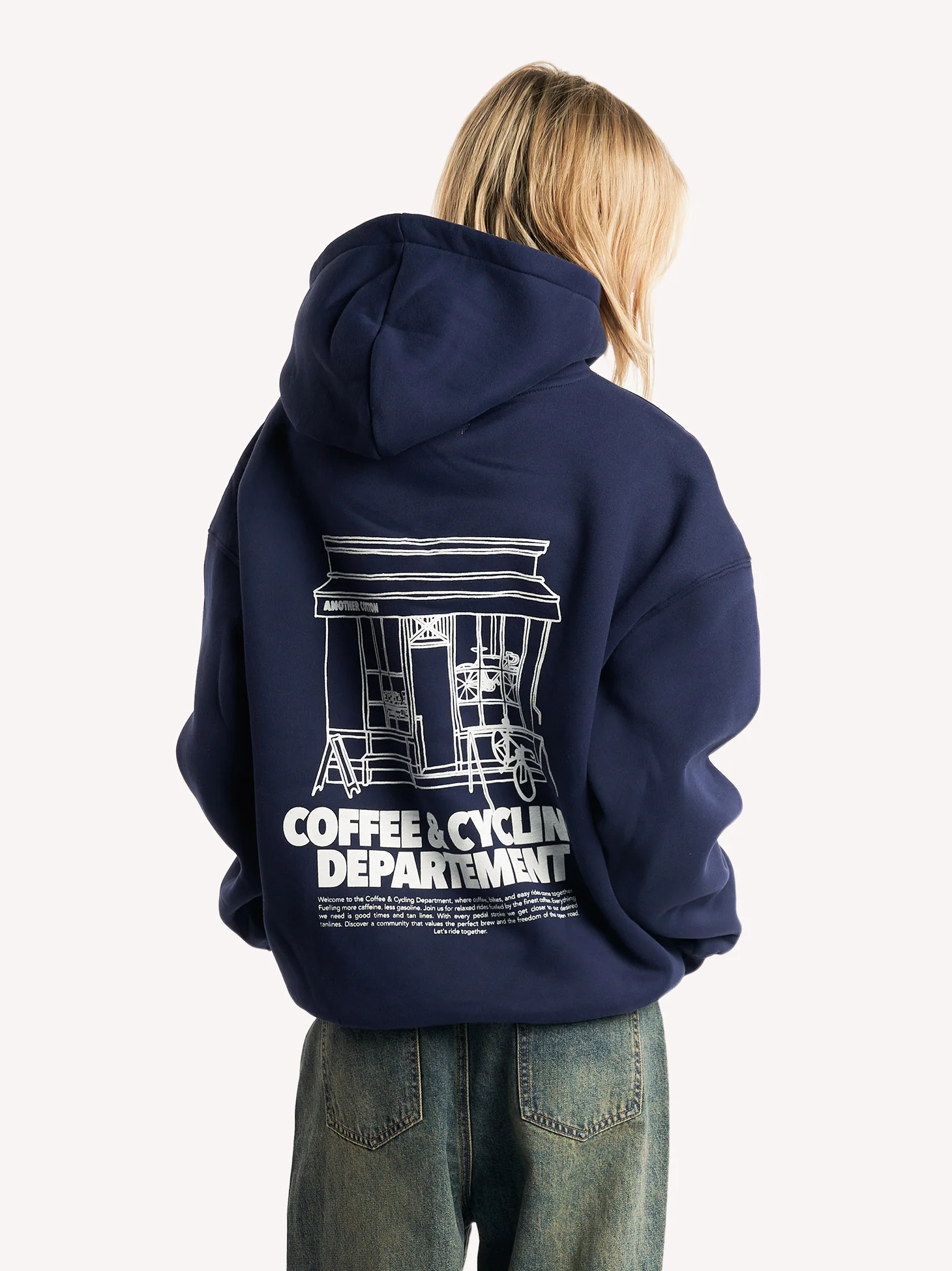 Coffee & Cycling Oversized Hoodie - Image 3