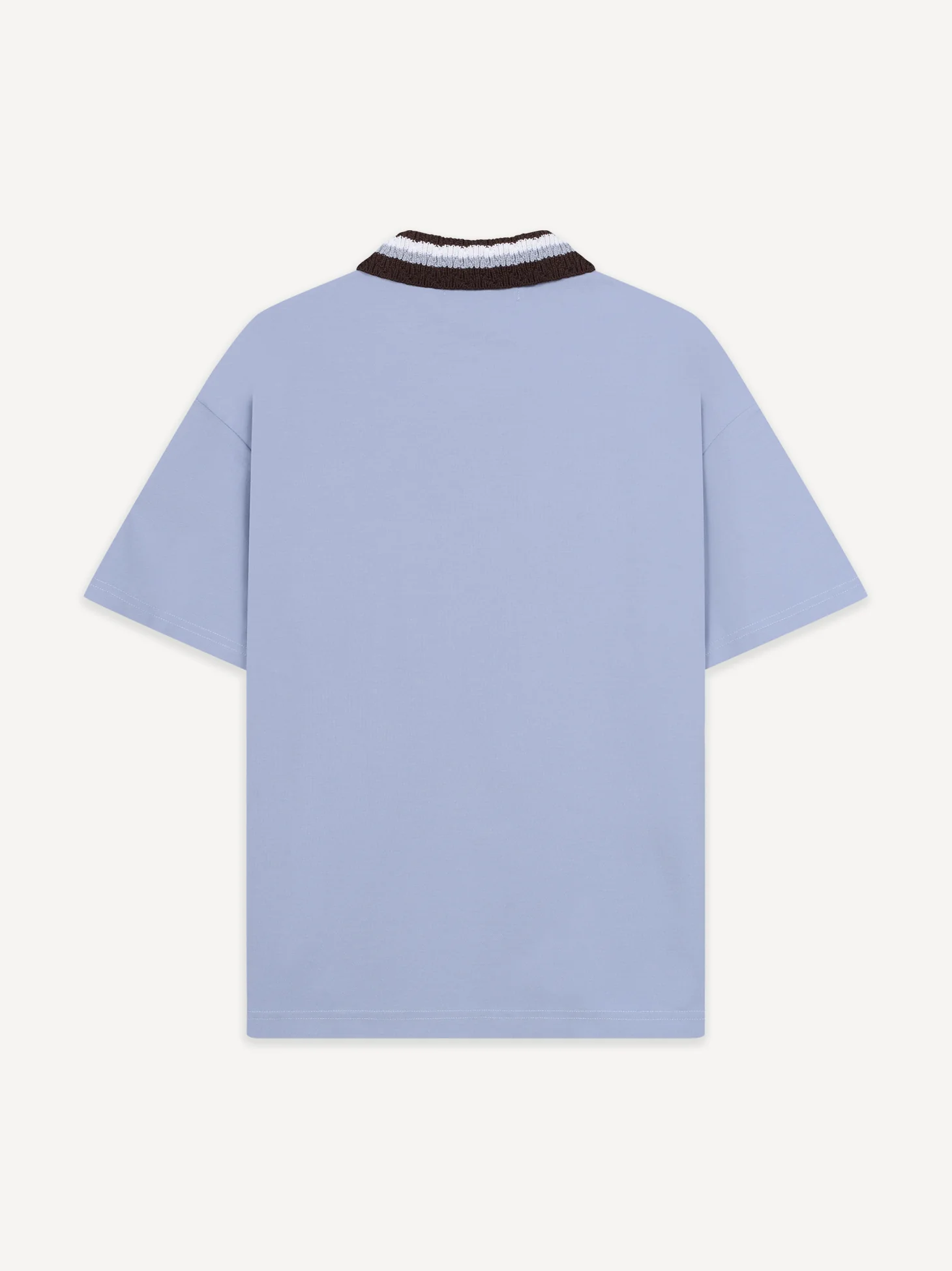Knit Collar Oversized Polo - Image 4