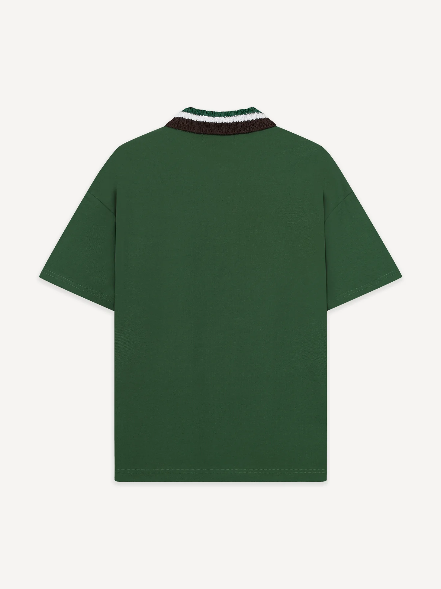 Knit Collar Oversized Polo - Image 7