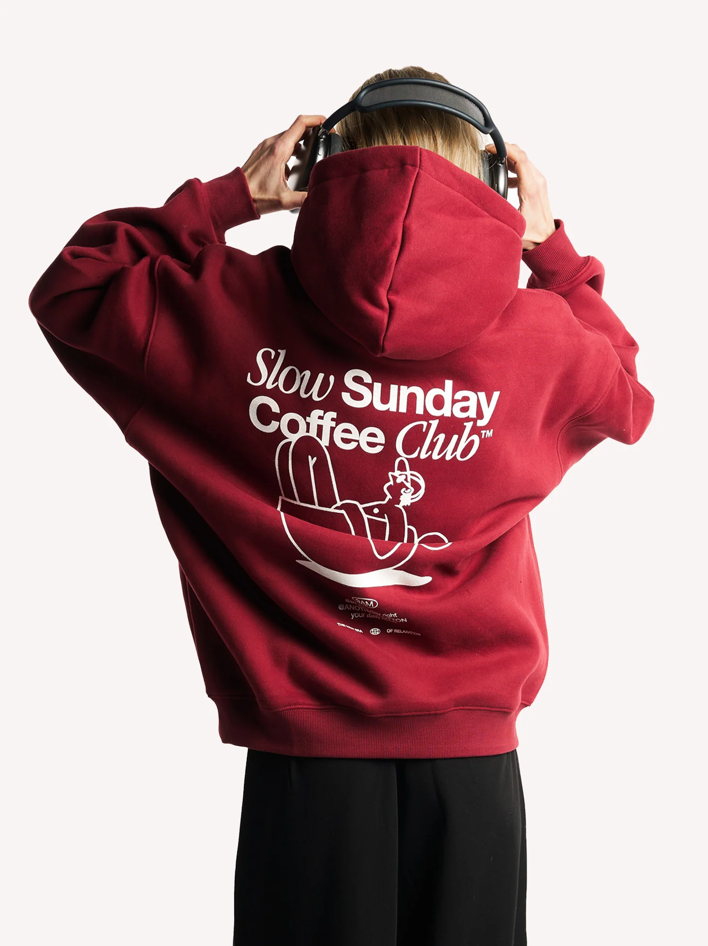 Limited Slow Sunday Coffee Club Oversized Hoodie - Image 3