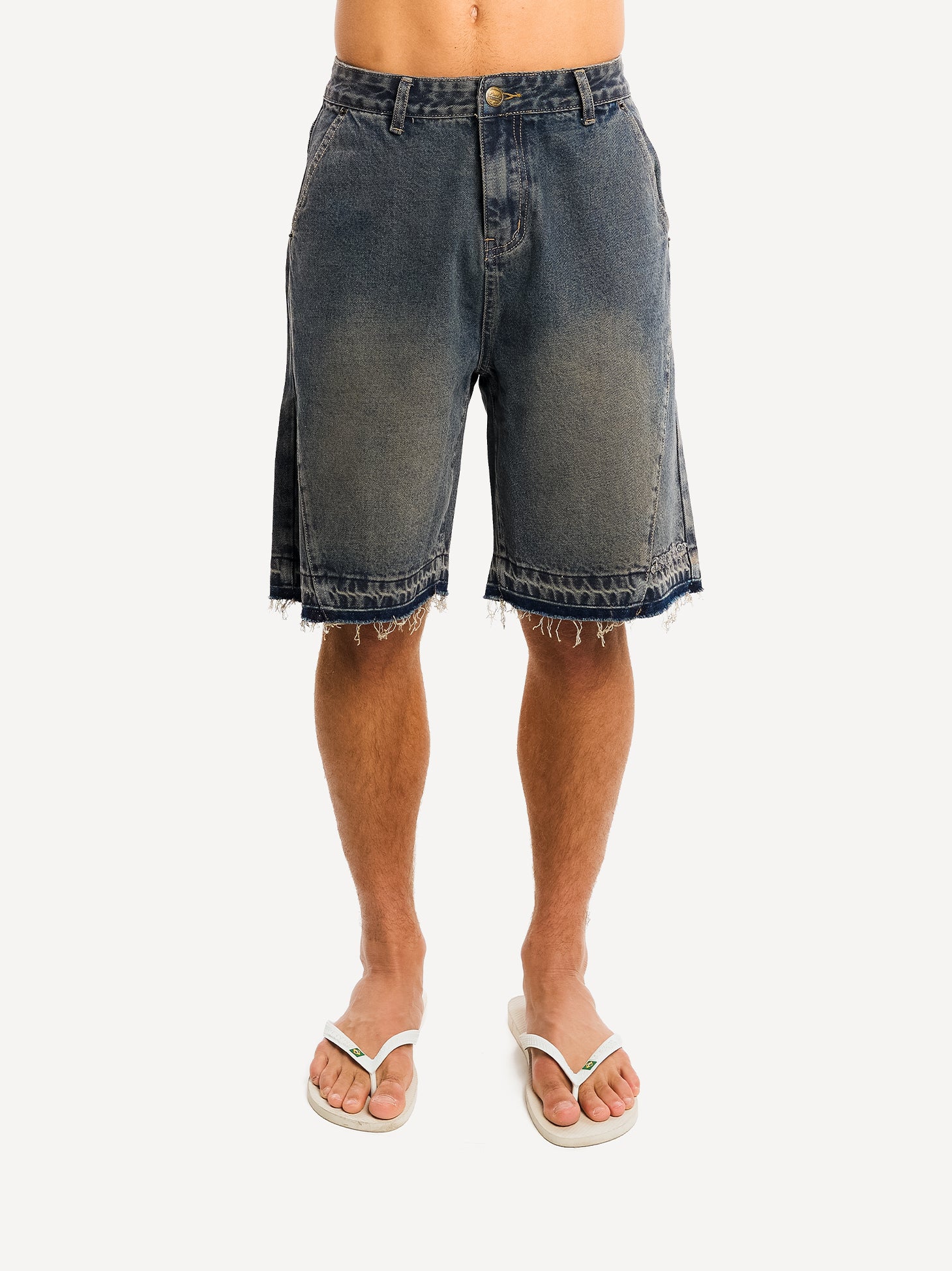 Destroyed Baggy Denim Shorts - Image 4