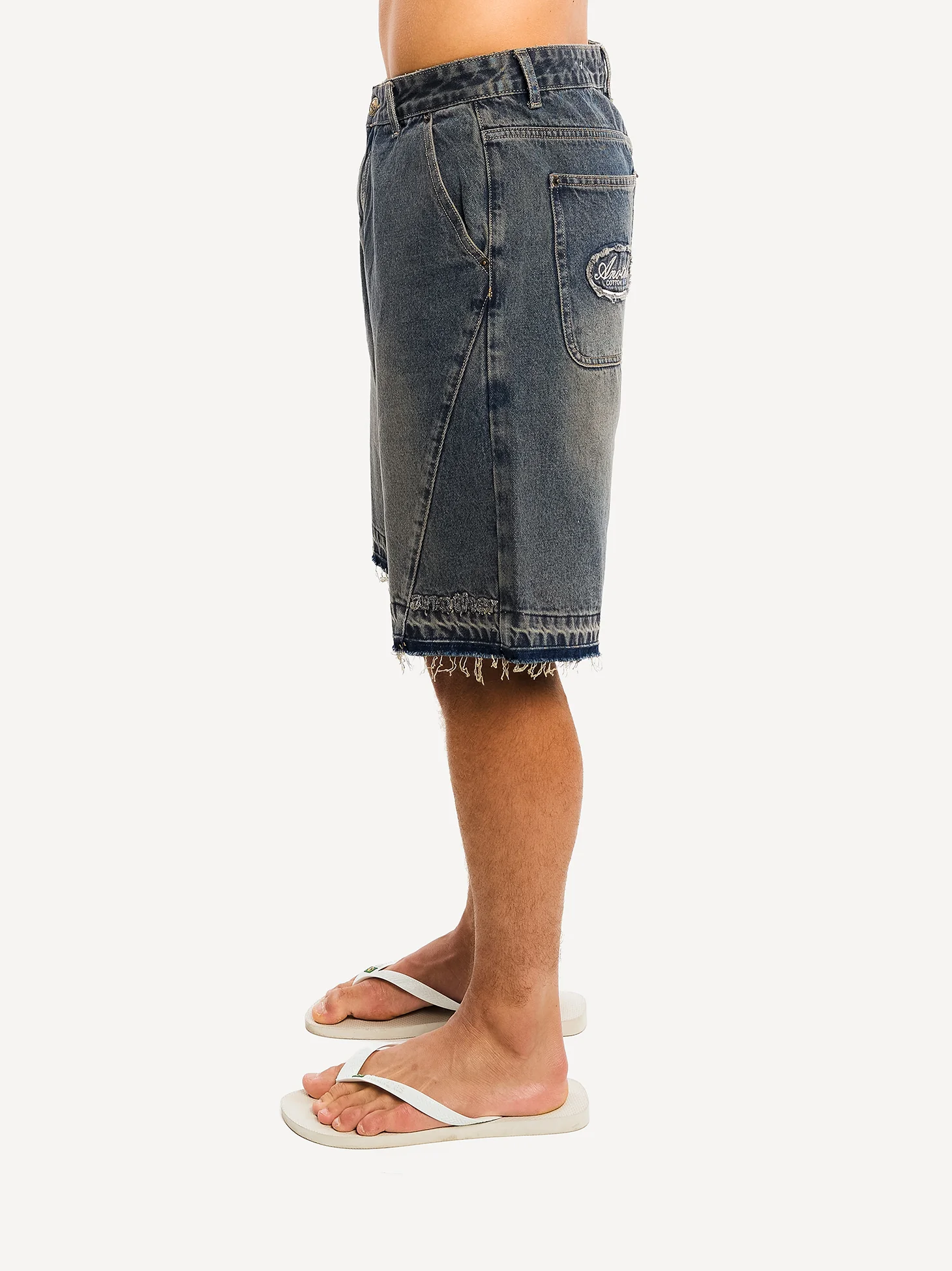 Destroyed Baggy Denim Shorts - Image 5