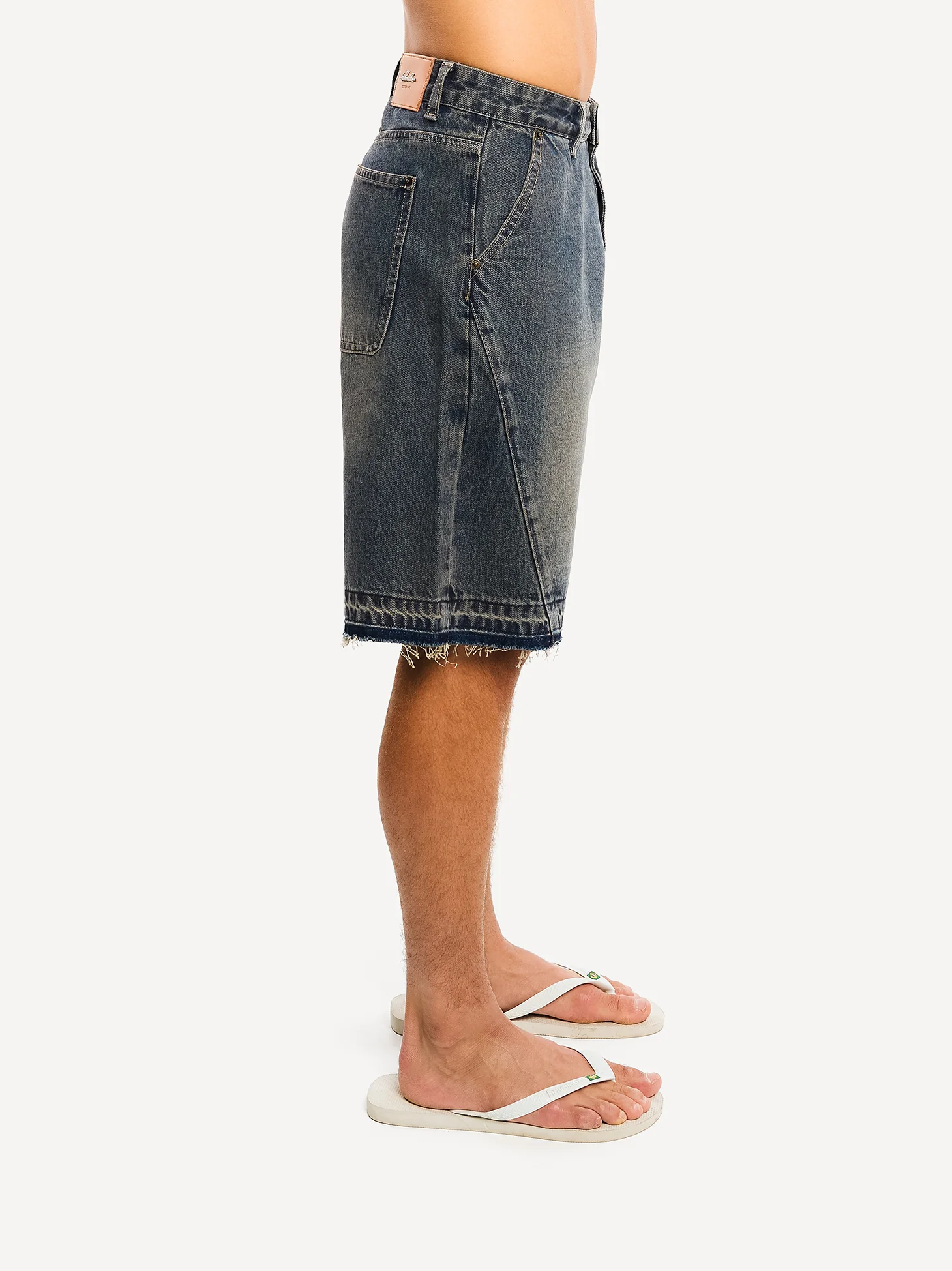 Destroyed Baggy Denim Shorts - Image 6