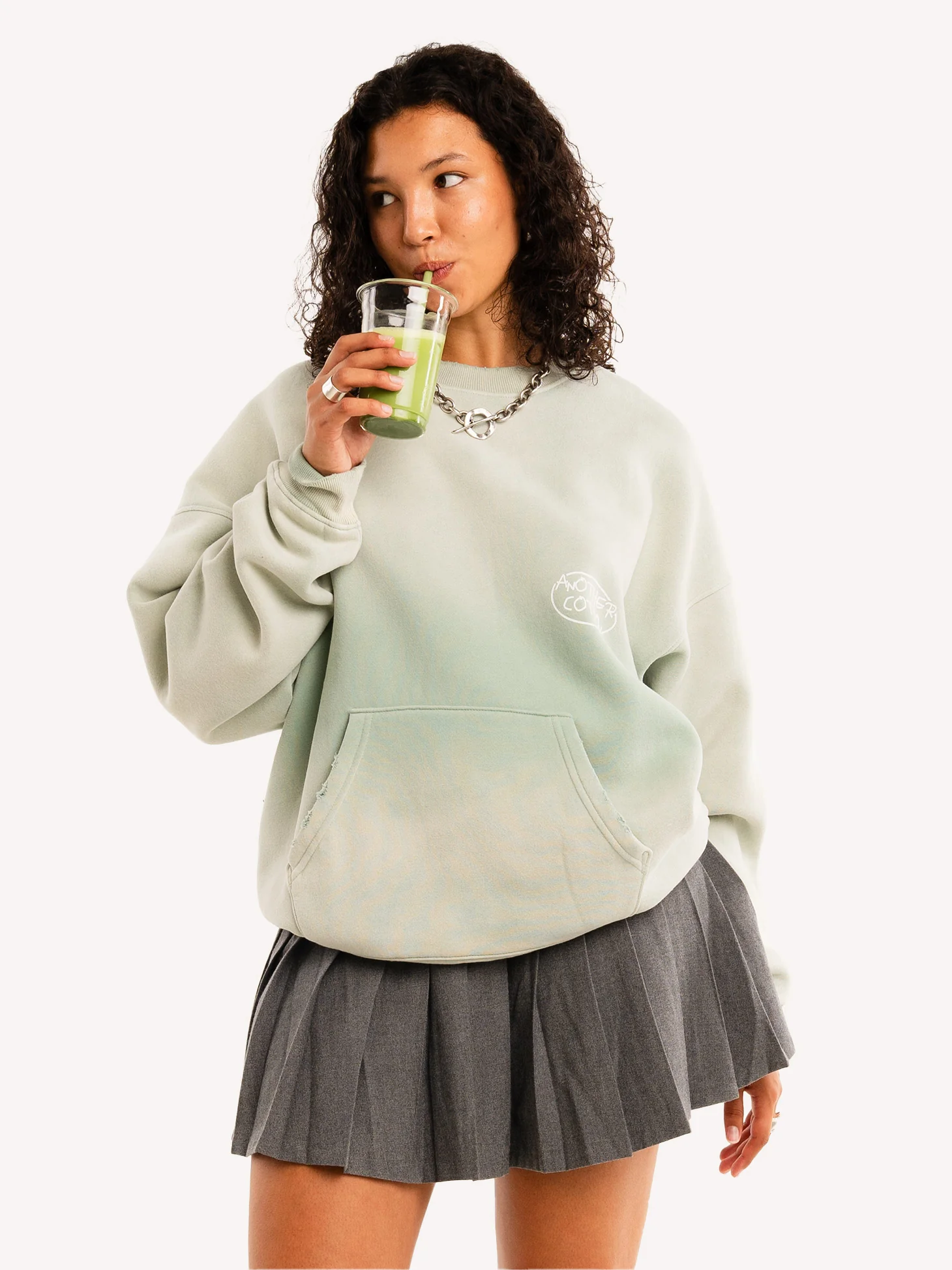 Matcha Mornings Oversized Sweatshirt - Image 4