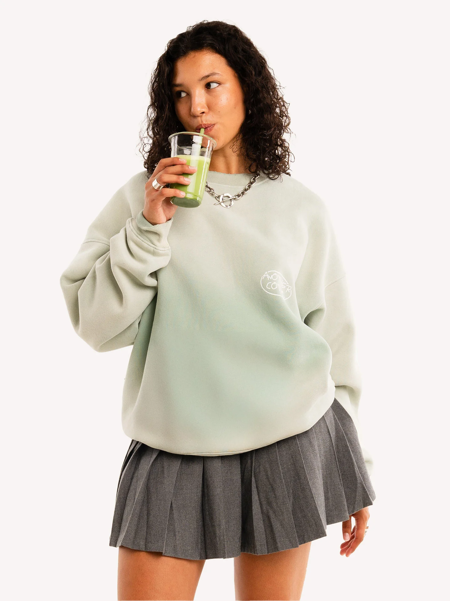 Matcha Mornings Oversized Sweatshirt - Image 5