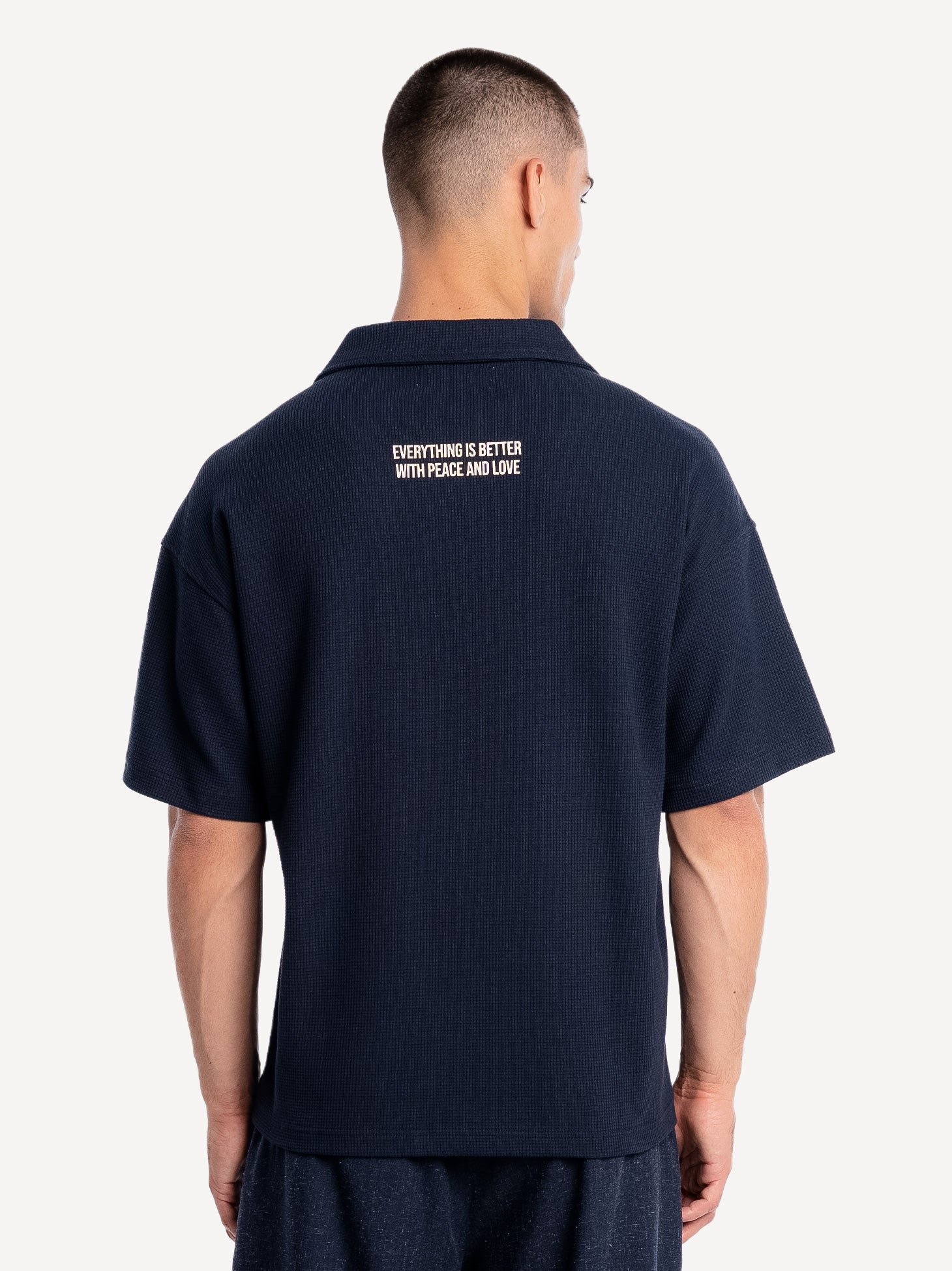 Peace Waffle Polo Shirt - Image 4