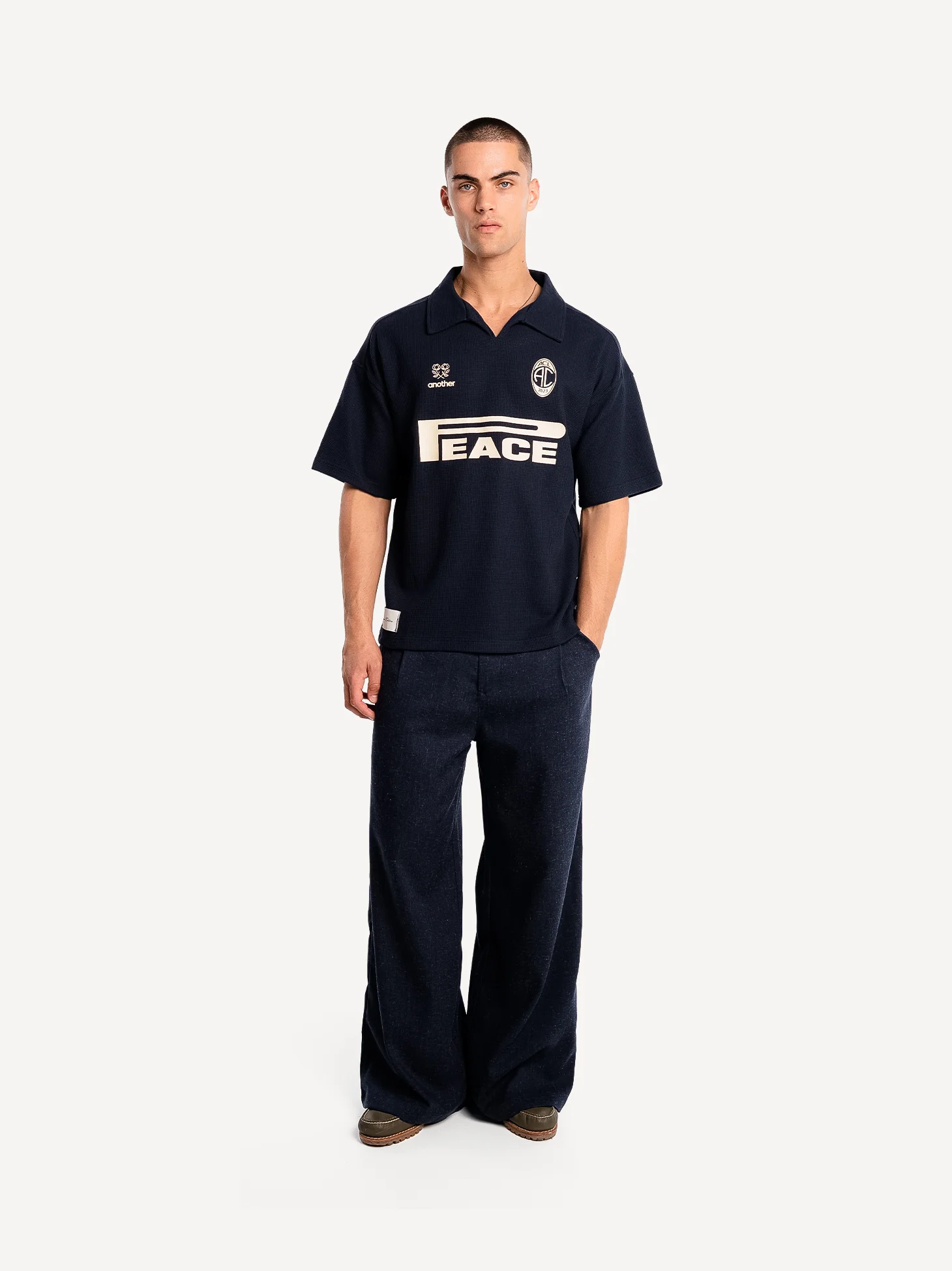 Peace Waffle Polo Shirt - Image 5