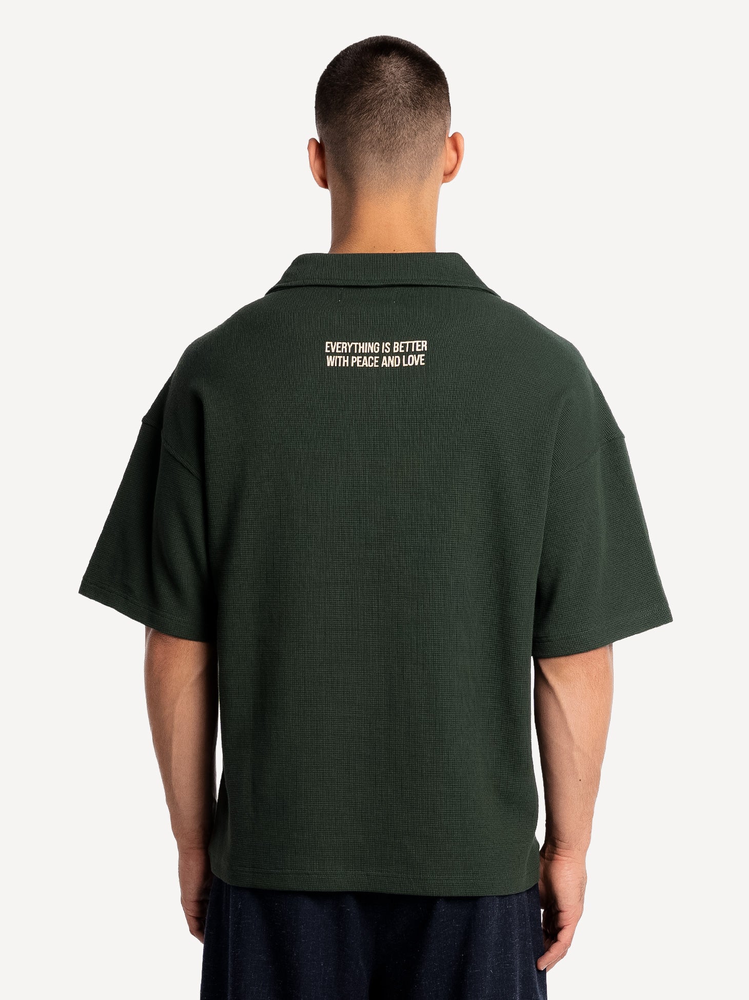 Peace Waffle Polo Shirt - Image 9