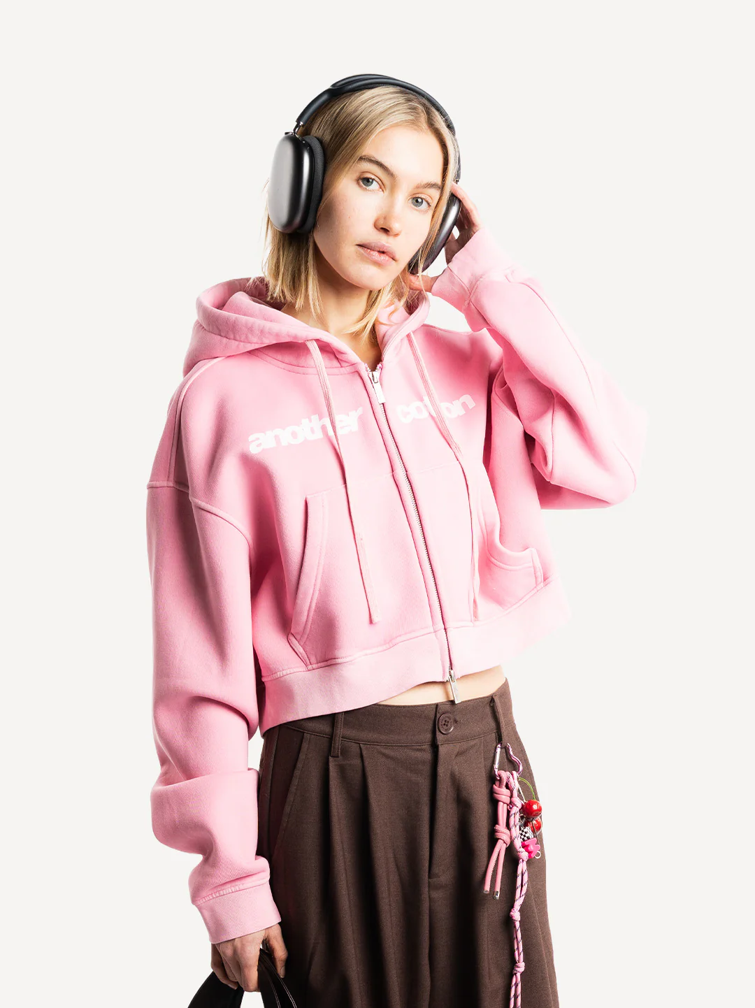 Pods Cropped Zip Hoodie - Image 3