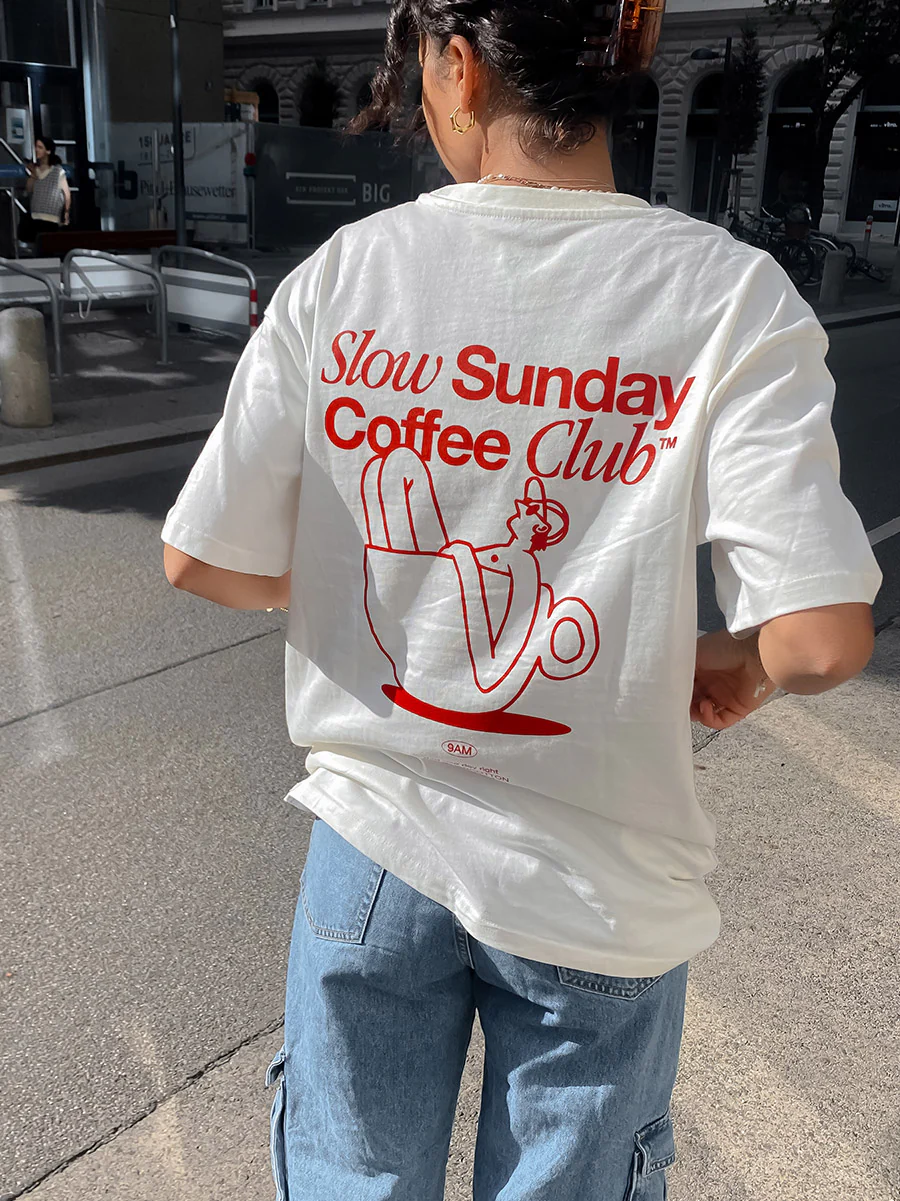 Slow Sunday Coffee Club T-Shirt - Image 6
