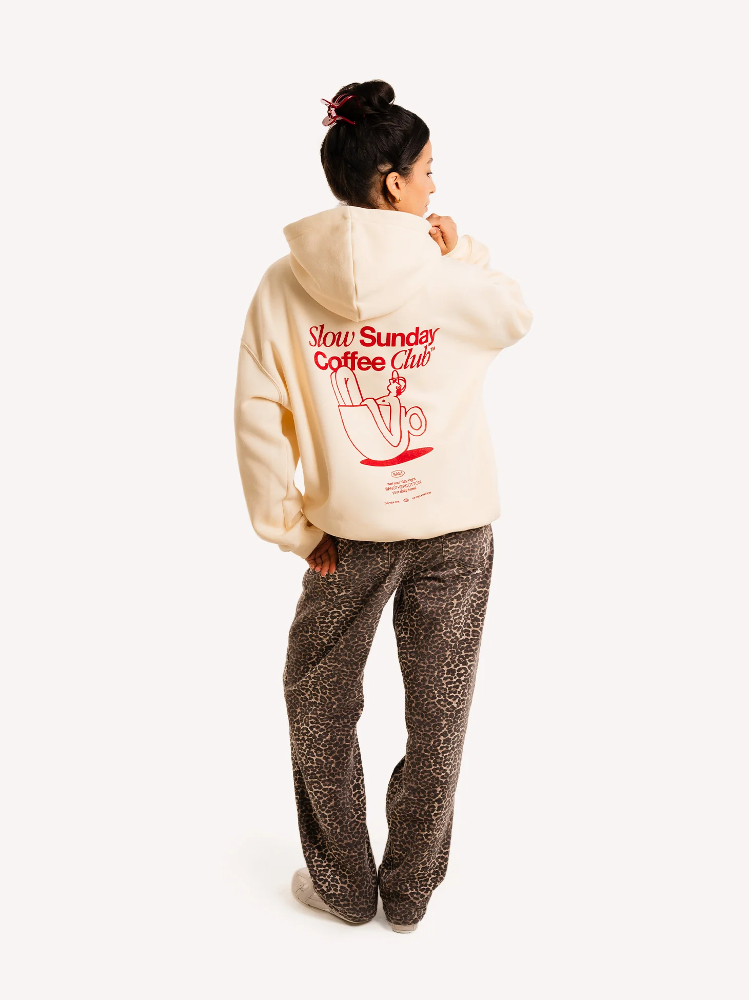 Slow Sunday Coffee Club Oversized Hoodie - Image 4