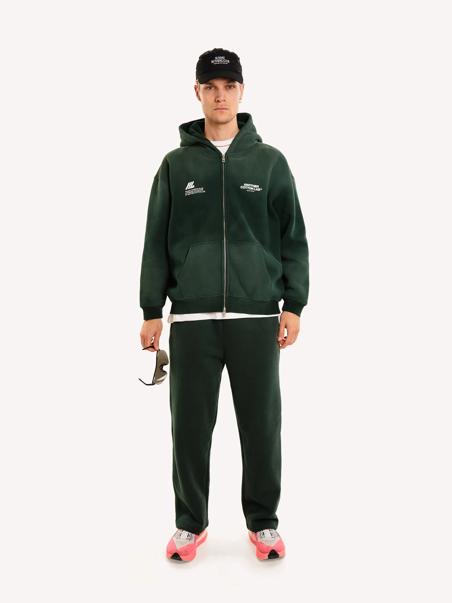 Sunday Running Club Washed Oversized Zip Hoodie - Image 4