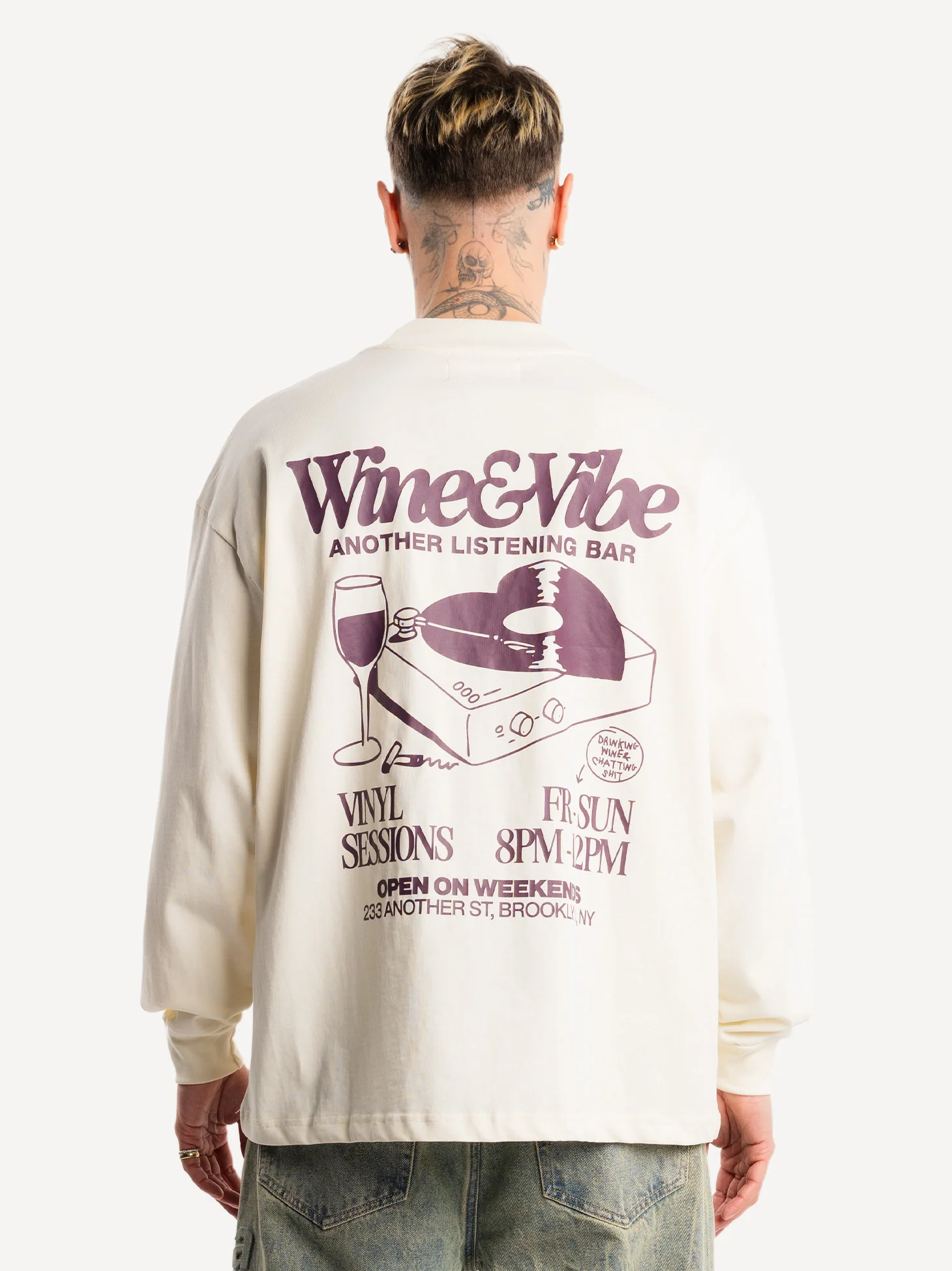 Wine & Vibe Boxy Longsleeve - Image 3