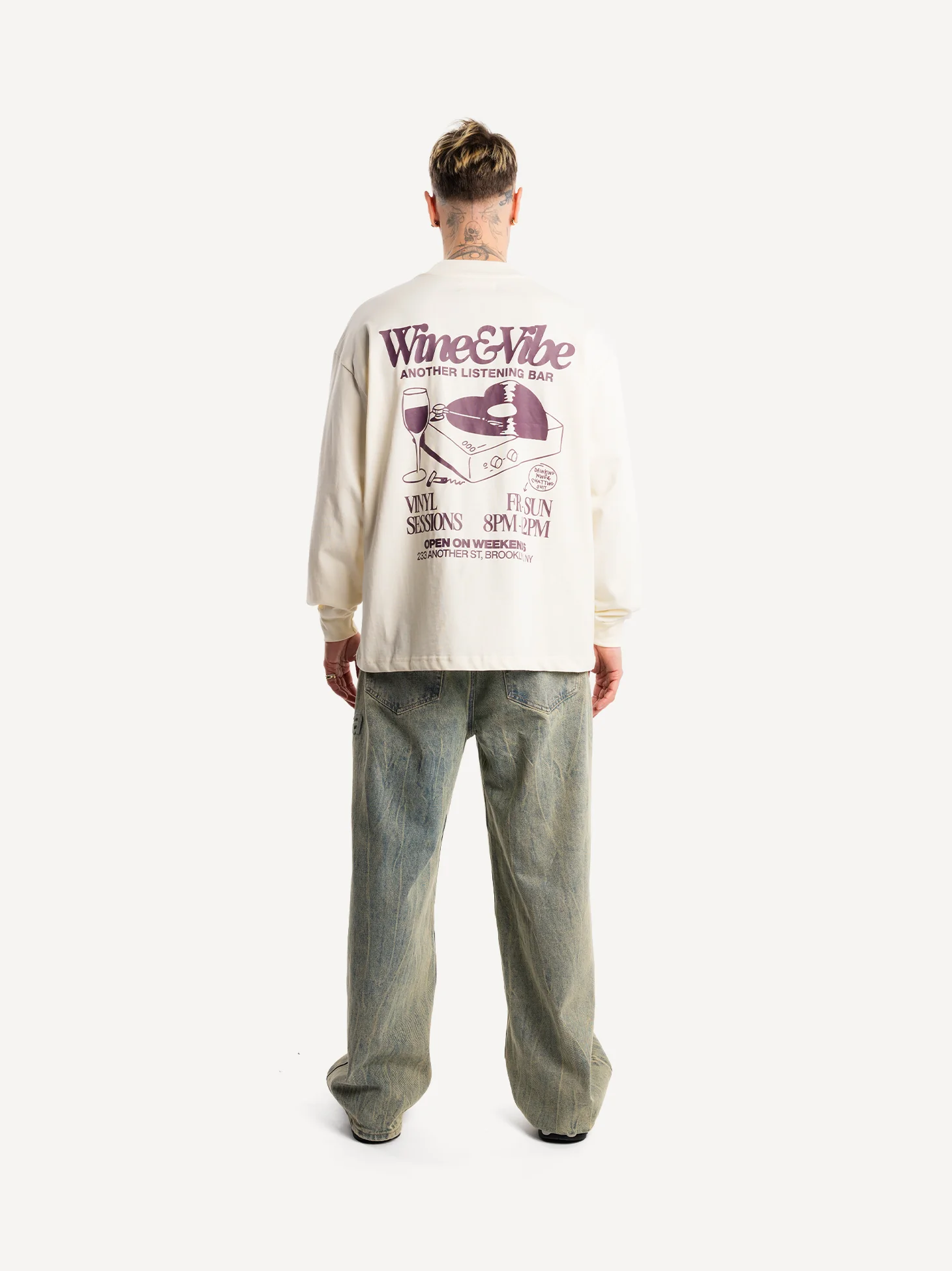 Wine & Vibe Boxy Longsleeve - Image 4