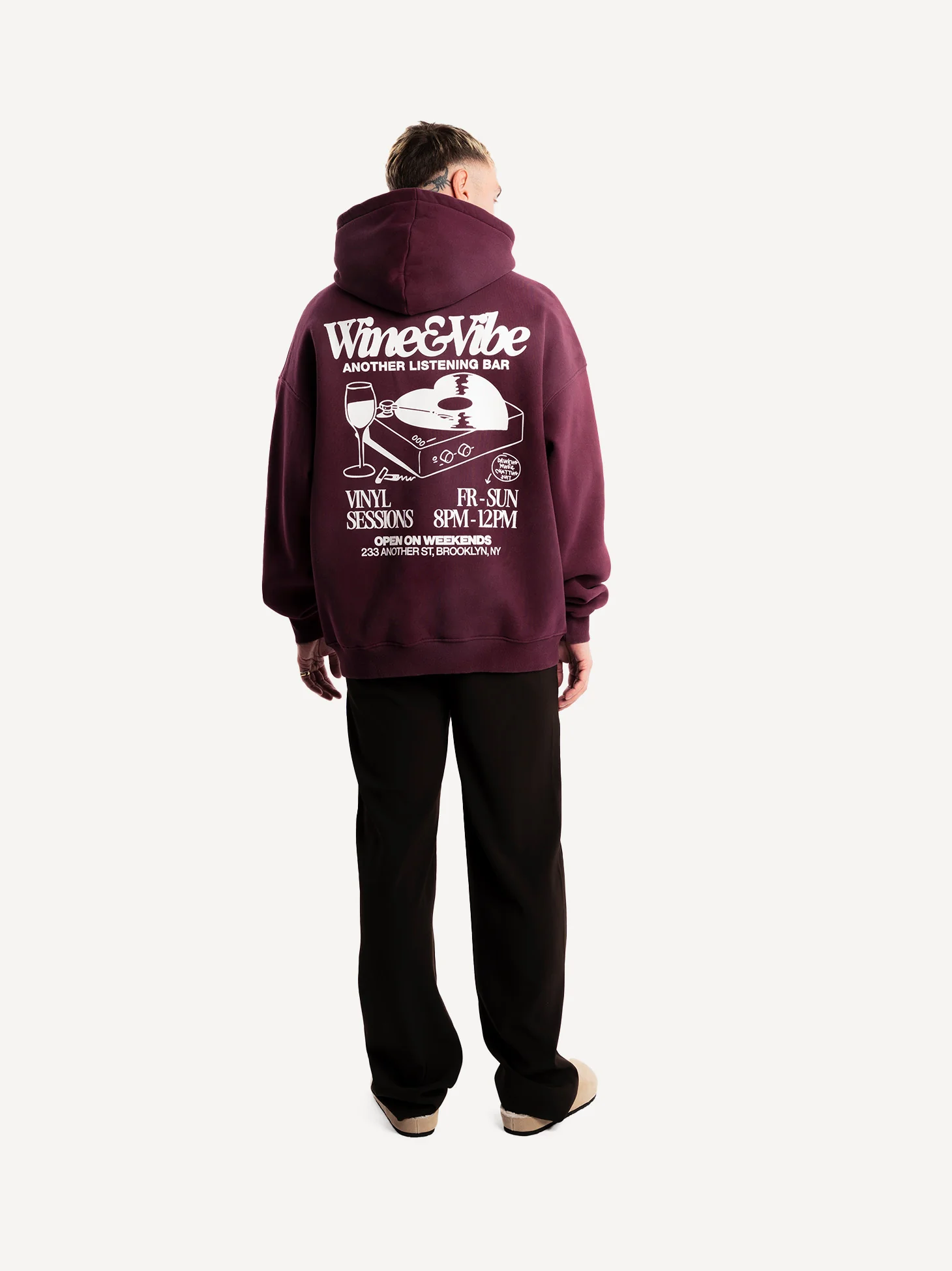 Wine & Vibe Washed Hoodie - Image 4